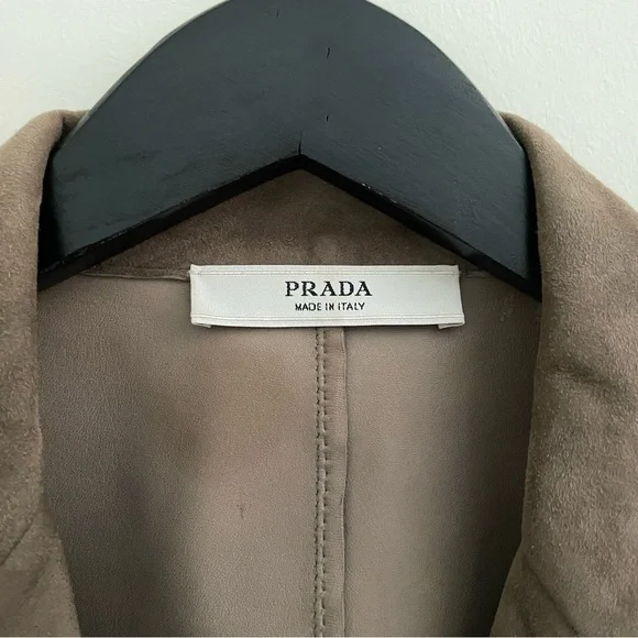 Vintage Prada Suede Blazer Jacket - Picture 2 of 7